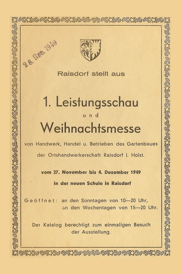 Titelseite Katalog Leistungsschau 1949