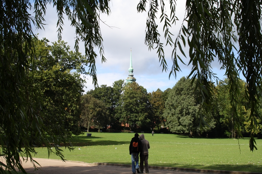 Schrevenpark, Blick Richtung Freiligrathstraße